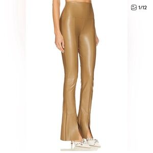 Norma Kamali Spat Legging in blonde  flare retro iridescent pants leggings
